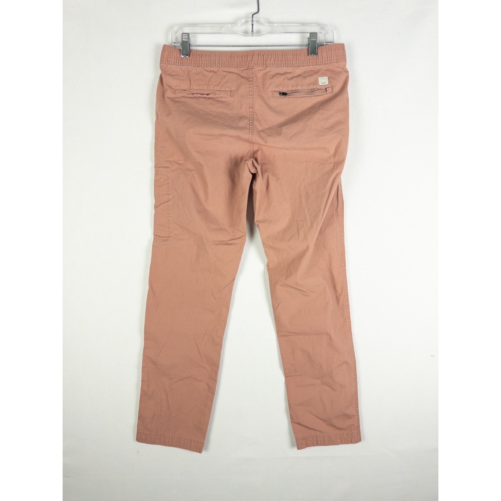 Vuori Mens M Ripstop Climber Pants Pink Salmon Organic Cotton Zip Pocket - Picture 3 of 8